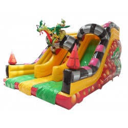 Dragón Inflable De Doble Tobogan Dragón Inflable De Doble Tobogan